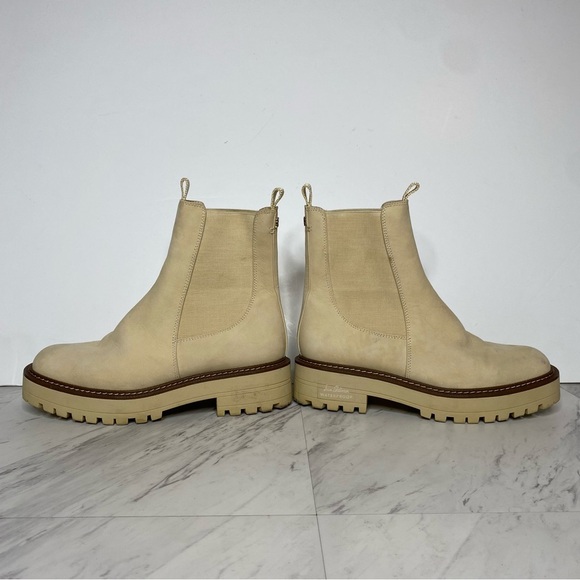 Sam Edelman Laguna Cream Nubuck Lug Sole Chelsea Boot 7 1/2 W - Picture 8 of 16